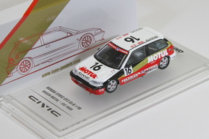 INNO 1/64 ホンダ シビック EF3 グループA #16 無限 モチュール JTC 1988 Honda CIvic EF3 Gr.A MUGEN MOTUL 京商 トミカサイズ