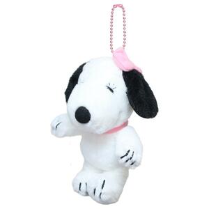 ◆新品　スヌーピー　ベル　BELLE　ミニぬいぐるみボールチェーン　ふわふわマスコット　Snoopy　PEANUTS