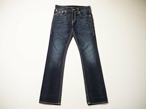 TRUE RELIGION　トゥルーレリジョン　デニムパンツ　W32　メキシコ製　ブーツカットジーンズ　ユーズド加工　ストレッチジーンズ