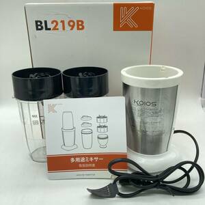 【通電のみ確認済】KOIOS BL219B ミキサー ジューサー ダブルボトル 500ml大容量 氷も砕ける 果物 野菜 離乳食 ミルクセーキ /Y21543-F2