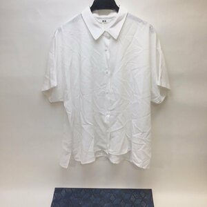 【中古品/CH】ユニクロ　UNIQLO フロントボタンシャツ レディース ホワイトシャツ 半袖 トップス SIZE S RS1109/0001