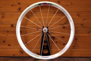 カンパニョーロ CAMPAGNOLO SHAMAL 銀シャマル アルミ クリンチャー フロントホイール ナローリム 【名古屋店】