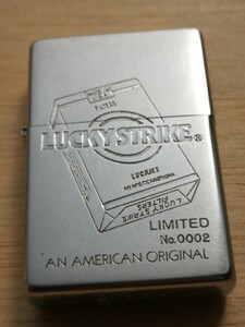 ZIPPO オイルライター　LUCKY STRIKE　LIMITED No0002　　製造年月　Ｊ XV