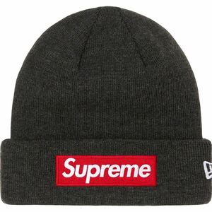 【新品未使用】 21AW 22 新作 新品 SUPREME シュプリーム NEWERA BOX LOGO BEANIE ボックスロゴ ビーニー ニット帽 帽子 CAP チャコール