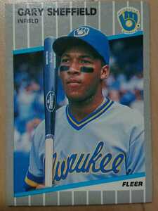 ★RC GARY SHEFFIELD FLEER 1989 #196 メジャーリーグ MLB ゲイリー シェフィールド ルーキー ROOKIE MILWAUKEE BREWERS ブルワーズ