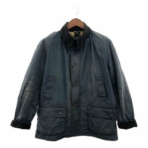 Barbour バブアー ASHUBY WAX JAKTET オイルドジャケット アウター 防寒 ネイビー (メンズ XL) 中古 古着 P6576