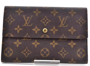 Louis Vuitton ルイヴィトン モノグラム 三つ折り財布 レザー 革 ブラウン 茶色 柄あり メンズ レディース ユニセックス 正規品 6D68100