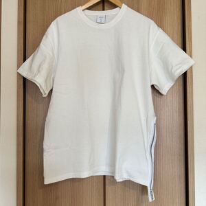 MISTER GENTLE MAN ミスタージェントルマン　サイドジップ　半袖カットソー　Tシャツ　White 白　サイズ　M