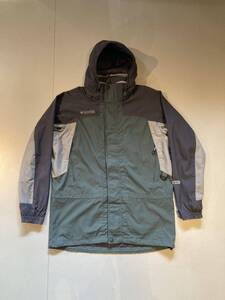 00s Columbia nylon jacket “fire ridge””size L-TALL” 2000年代 コロンビア ナイロンジャケット Dカン付き 緑 フード