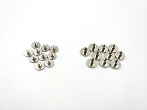 バインディングネジ スタッド リベット ニッケル 9X5mm 10個セット ニッケル レザークラフトに