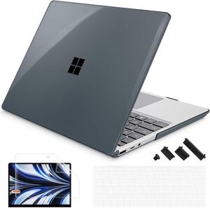 SRUOCASE 15インチ Microsoft Surface Laptop 3/4/5 メタルパームレスト モデル:1872 1873 1953 1979用 クリスタルブラック