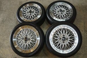 【バリ山 イボ付 中古】195/45R16 195/45-16 【未使用】共豊 シュタイナー FTX 16 4H100 6J+40 フィット シャトル グレイス インサイト