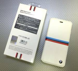 ★BMW Motorsport iPhone 6 Plus ブックタイプケース・WH白