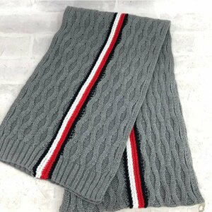 TOMMY HILFIGER トミーヒルフィガー ラインロゴ マフラー グレー MU632022122205