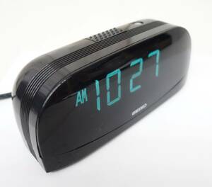 レトロコレクション　当時物 ＊SEIKO　セイコー＊DIGITAL ALARM CLOCK デジタルアラームクロック ＊MODEL DL504 BLACK ＊電子音アラーム