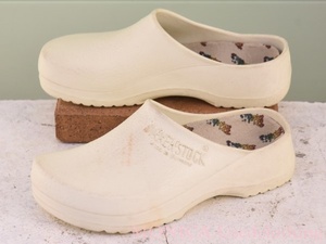 MK272◆ドイツ製【ビルケンシュトック BIRKENSTOCK】園芸サンダル サボ 白 レディース 24.5cm 