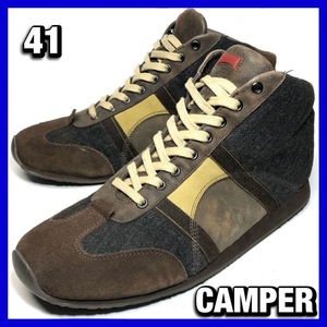 管理E6■CAMPER 41 スエード ブーツ カンペール 革靴 レザー シューズ 本革 中古 *BA135