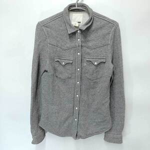 【中古】リーバイス ボタンダウン スウェット ジャケット S グレー レディース Levis