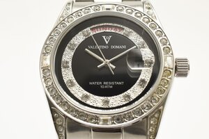 石付き ヴァレンティノドマーニ デイデイトラウンド シルバー VD-2007 クォーツ 腕時計 VALENTINO DOMANI