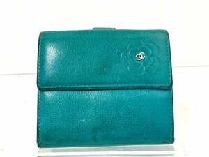 【中古】CHANEL シャネル　財布　ウォレット　カメリア　ココマーク　レザー