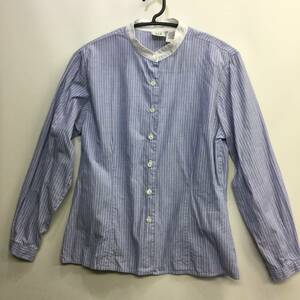 90s OLD GAP ギャップ ノーカラーボタンシャツ Sサイズ レディース ストライプ