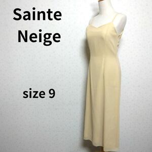 Sainte Neige キャミソール プレーンベージュ色 ロングワンピースドレス ホームドレス レディースファッション