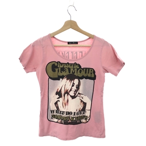 ◆HYSTERIC GLAMOUR ヒステリックグラマー フェアリーグランジ ガール Tシャツ サイズF◆2CT-2380 ピンク コットン レディース トップス