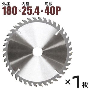 チップソー 鉄工用 180mm×40P 超硬炭化タングステンチップソー 草刈機パーツ 刃