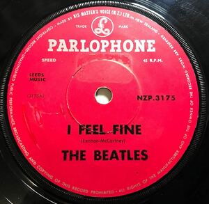 ◆64年 ニュージーランドORG◆ BEATLES / I FEEL FINE ◆PARLOPHONE赤ラベル