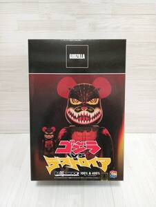 【未開封】BE@RBRICK ベアブリック ゴジラVSデストロイア版 ゴジラ メルトダウン：クリアオレンジ Ver. 100％ & 400％