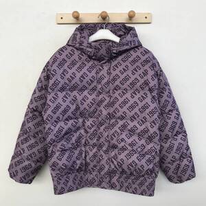 GAP ギャップ レディース 総柄ダウンパーカー ロゴワッペン付き 美品 size S/P 42-44 160/170-88-94