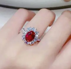 高品質.PT950ダイア指輪  2.0ct リング プラチナ ルビー