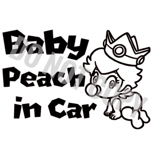 67 送料無料!! Baby in car 白　ベビーインカー　カッティングシール　ステッカー　赤ちゃんが乗っています