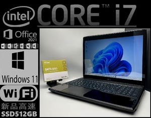 [送料無料 新品高速SSD512GB メモリ16GB]富士通 LIFEBOOK AH56/M Core i7 4702MQ Wimdows11 ブルーレイ テレワーク office2021 1週間保証