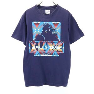 エクストララージ ロゴプリント 半袖 Tシャツ M 紺系 XLARGE メンズ