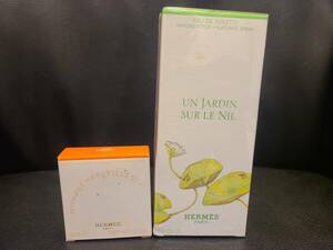 HERMES エルメス UN JARDIN SUR LE NIL ナイルの庭 100ml 香水 おまけ石けん付 2点 未使用品 5-29