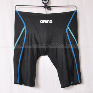 K1968-07■arena アリーナ AQUA RACING Diamond Flex-ST ハーフスパッツ競泳水着 ARN-0052M ブラック M