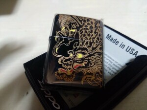 ZIPPO ジッポ 龍 ドラゴン 竜 虎 トラ 和柄 両面加工 未使用