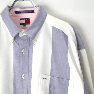 90s 00s TOMMY HILFIGER ストライプ シャツ vintage ヴィンテージ RalphLauren ラルフローレン チェック オンブレ USA製 希少 レア