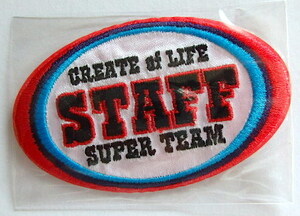 スタッフチームワッペン☆CREATE of LIFE STAFF アイロン接着♪約W8.5×H5.2cm