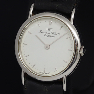 1円 稼動 良品 IWC ポートフィノ QZ シルバー文字盤 純正尾錠 レディース腕時計 OGH 0080300 11ERT