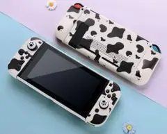 Nintendo Switchカバー　保護ケース　牛柄 モノトーン 取り付け簡単