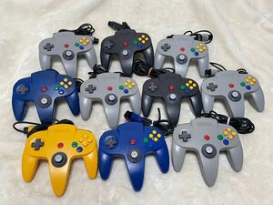 Nintendo 64 コントローラー　 色々10点セット　【ジャンク】