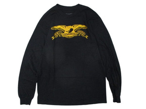 新品☆最安 ANTIHERO アンタイヒーロー BASIC EAGLE L/S T-SHIRTS 黒 SIZE:M.アンチヒーロー thrasher spitfire doomsayers gx1000 huftc