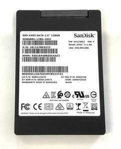 S6061236 SanDisk SATA 2.5インチ 128GB SSD 1点 【中古動作品】
