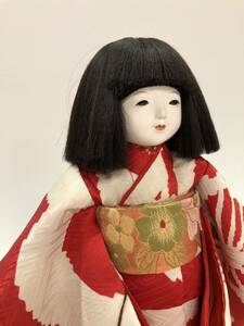 久楽朋　市松人形 女の子 日本人形 正絹　縮緬　