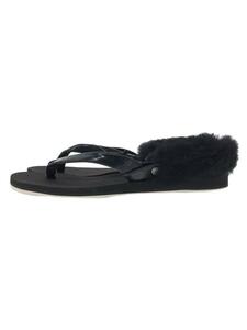 UGG australia◆サンダル/US6/BLK/1090387W/LAALAA/ララ/ビーチサンダル/ファー