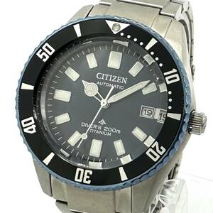 y524 稼働品 美品 シチズン CITIZEN NB6026-56L プロマスター PROMASTER 35周年記念モデル メンズ 腕時計 デイト 自動巻き AT 箱 保証書