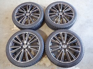 YS14440【送料無料225/40R18】プリウス カローラスポーツなどに BS VRX2 中古スタッドレス ■18×7J 100/5H ET43■1円スタート