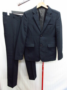 waltz by BEAMS DESIGN　ビームス　スーツ上下セットアップ　SIZE１６０ 紺ストライプ柄テーラードジャケット＆スラックス キッズ　10113